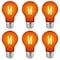 Luxrite A19 LED Edison Orange Light Bulbs 4.5W 60W Equivalent Clear Glass E26 Base, 6PK LR21726-6PK - alternate 1